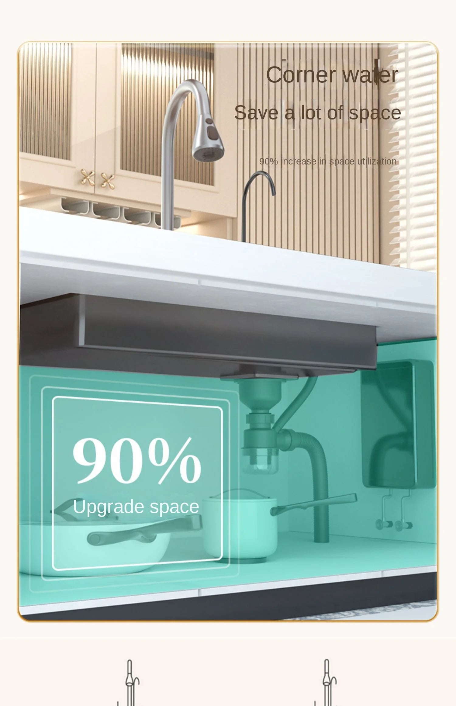 Smart Multifunction Piano Key Waterfall Large Sink 304 Stainless Steel Home Kitchen Sink with Dish Drying Holder