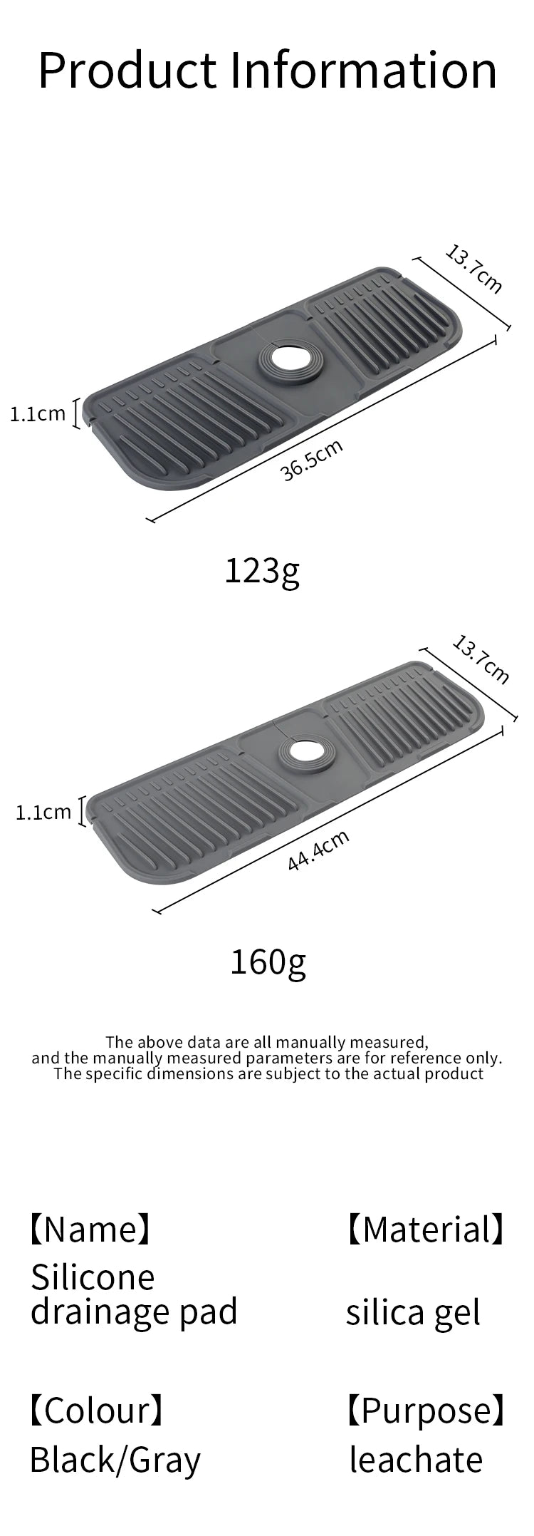 Kitchen Silicone Faucet Mat Faucet Water Catcher Mat Sink Splash Pad Countertop Protector Bathroom