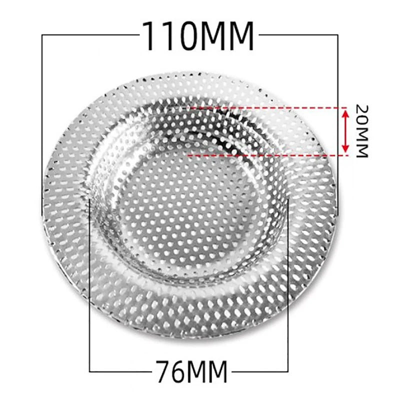 Kitchen Stainless Steel Full-hole Floor Drain Sink Dishwasher Tub Sewer Sink Strainer Bathroom Hair Catcher Floor Drain Cover