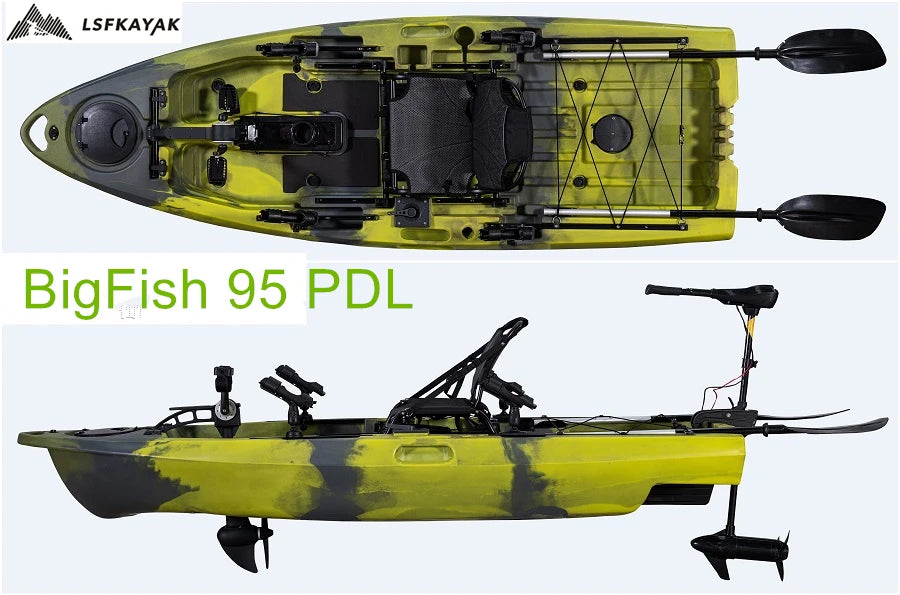 11ft Fishing Rotational Kayak With Propeller Pedal Drive Wide And Stable Sea Fishing Canoe