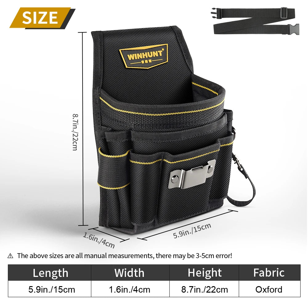 Electrician Tool Waist Bag - Durable, Portable, Multifunctional, Made of Textile Materials, No Assembly Required, Battery-Free f