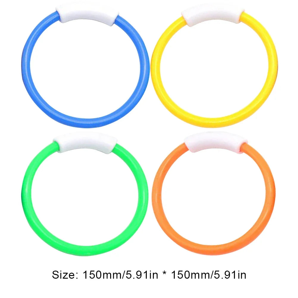 2pcs/set Through Door Diving Ring Funny Swimming Game Aids Reusable Underwater Swimming For Adults Kids Pool Through Rings