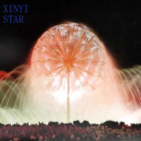 Modern minimalism Big Outside Outdoor Waterfall Stainless Steel Dandelion Fountain