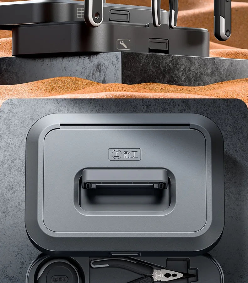 Electric Drill Tool Set Complete Repair Toolkit Electric Hardware Household Recharged Combination Tools Set Luxury Gift Box Kit