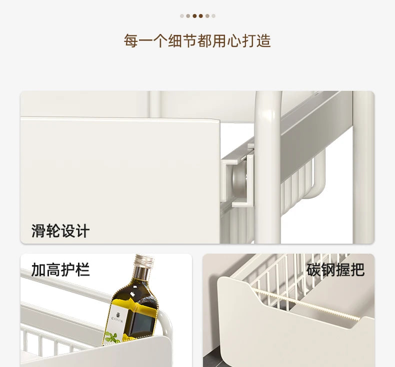 Kitchen Sink Storage Rack, Multi-Function Storage Organizer, Pot Cabinet Pull-Out Shelf, Adjustable Layer Organizer for Kitchen