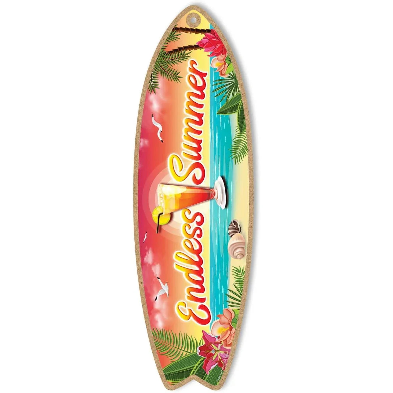 Surfboard Wooden Hanging Sign Ocean Decor Summer Decor Outdoor Decor Summer Theme Wall Decor Beach Signs for Home Cafe Bar Decor