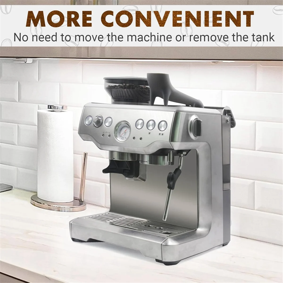 B06B-Espresso Machine Water Tank Funnel Coffee Machine Funnel & Quick Access Water Funnel For Breville Espresso Machine