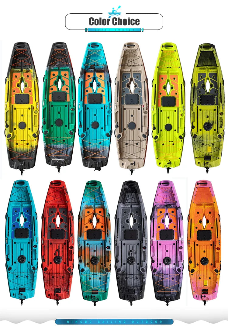 High Quality Wide and Stable Fishing Rotational Kayak with Propeller Pedal Drive for Sale Hot Selling 10ft Ningbo Sailing