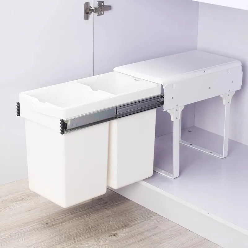 Kitchen Sink Trash Can Large Kitchen Cabinet Recycle Bin Food Waste Litter Bins Dustbin Recycling Trash Sorting Home Appliance