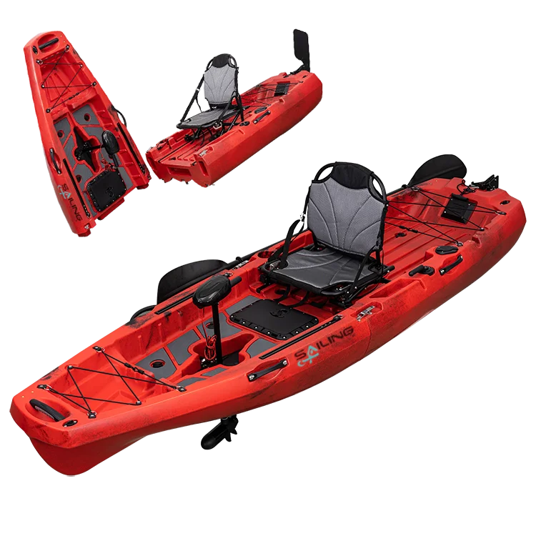 High Quality Wide and Stable Fishing Rotational Kayak with Propeller Pedal Drive for Sale Hot Selling 10ft Ningbo Sailing