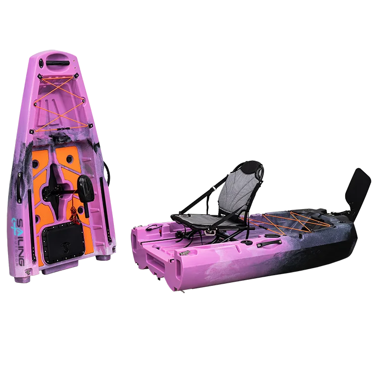 10FT 2 Section 1 Person Propeller Ocean Pedal Drive Kayak Modular HDPE Sea Kayak for Fishing LLDPE Hull Material Rivers