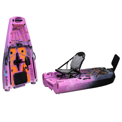 10FT 2 Section 1 Person Propeller Ocean Pedal Drive Kayak Modular HDPE Sea Kayak for Fishing LLDPE Hull Material Rivers