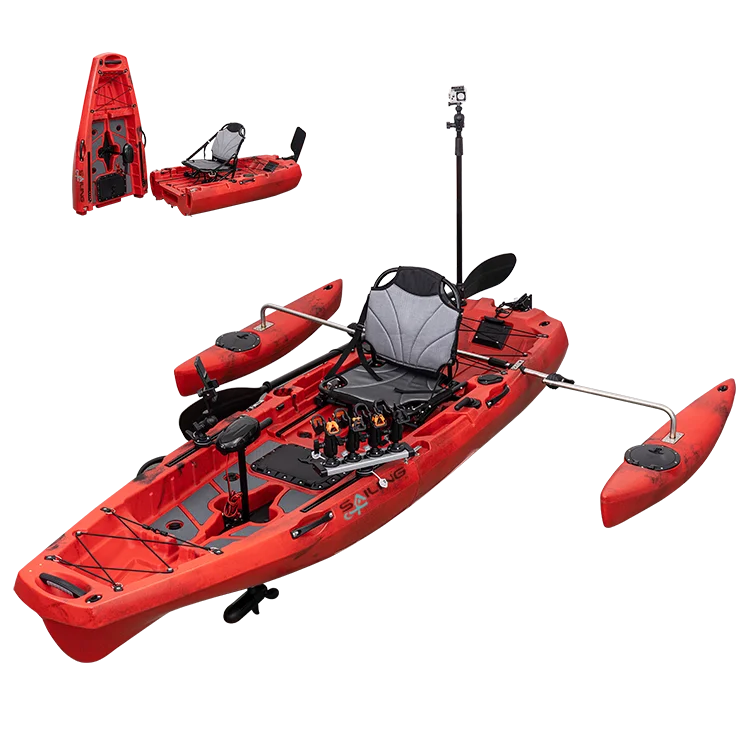 High Quality Wide and Stable Fishing Rotational Kayak with Propeller Pedal Drive for Sale Hot Selling 10ft Ningbo Sailing