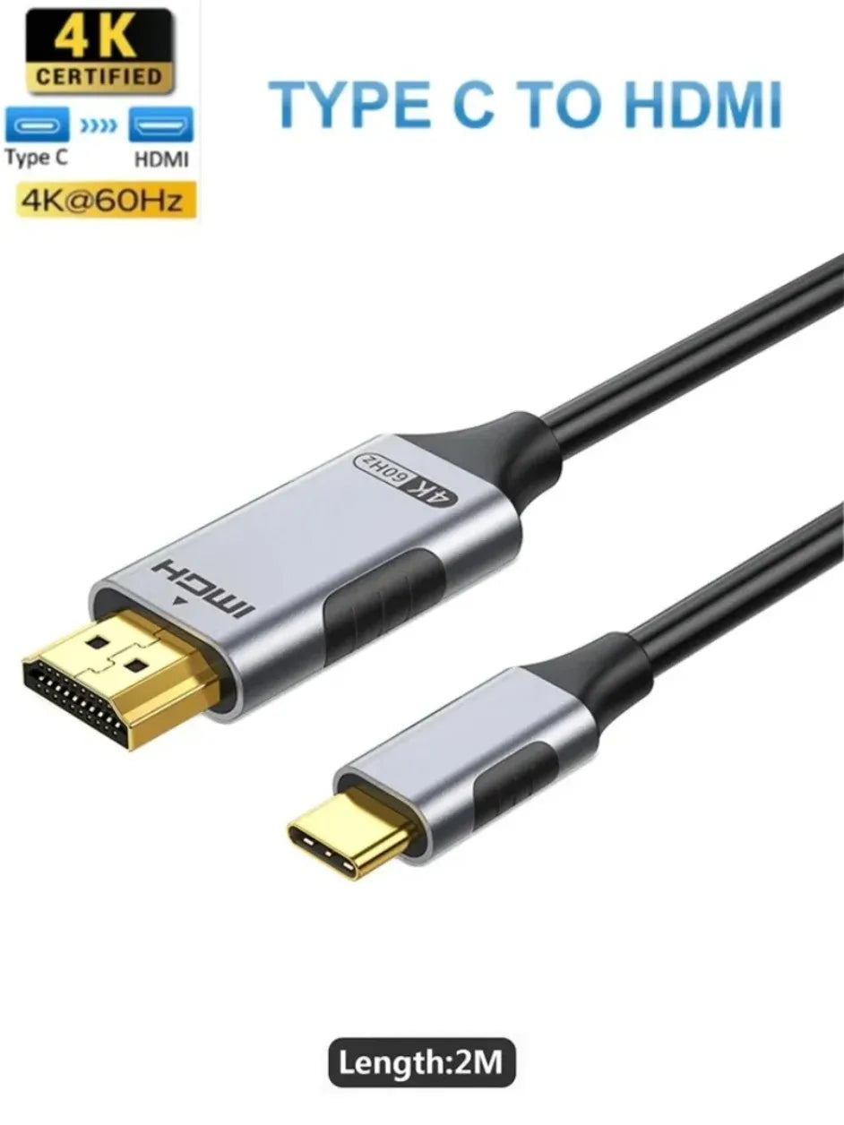 8k@60hz USB C to HDMI-Compatible cable 4k@120hz 2.1 Thunderbolt 4 Compatible HDTV Cable for PC MacBook Pro HUAWEI