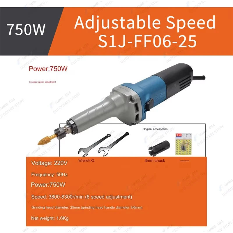 Electric Grinding And Polishing Machine Straight Grinder Electric Grinding And Polishing Machine Carving Root Rotary Tools