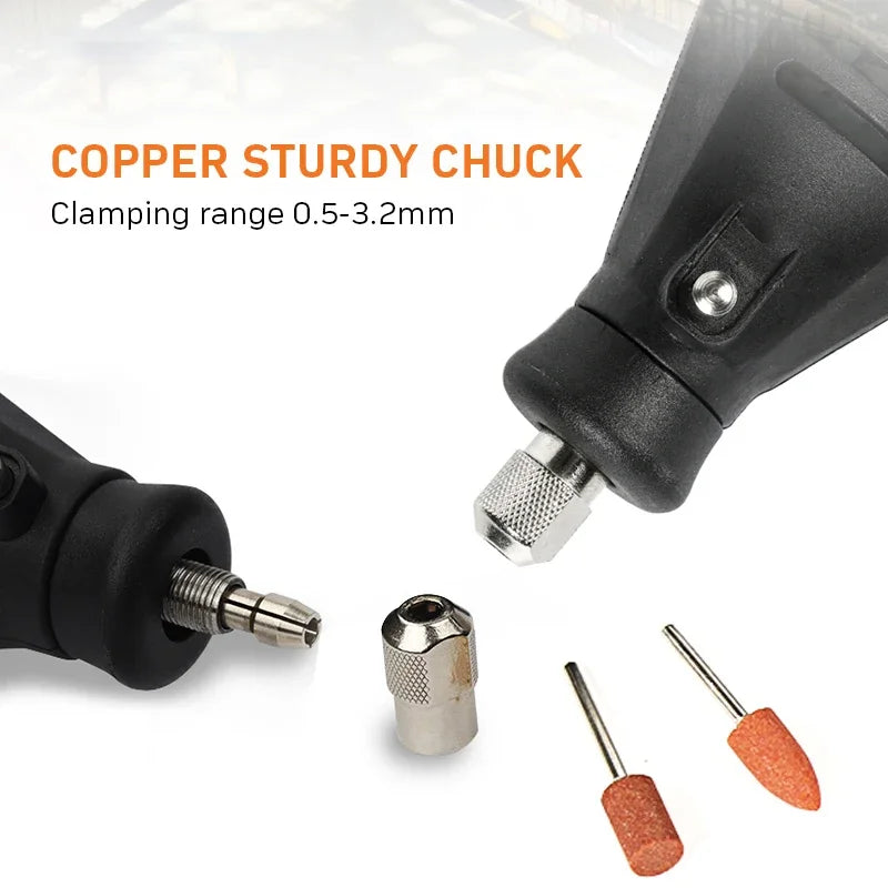 130W Power Tools Electric Mini Drill Die Grinder Engraver Polisher with Rotary Tools Set Kit Variable Speed Dremel Engraving Pen