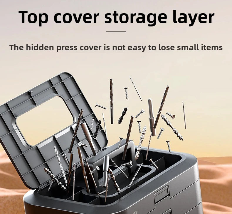 Electric Drill Tool Set Complete Repair Toolkit Electric Hardware Household Recharged Combination Tools Set Luxury Gift Box Kit