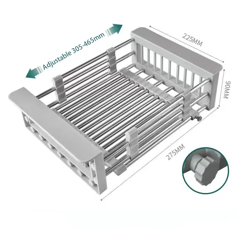 Kitchen Sink Drain Rack Dish Drain Rack Kitchen Basket Folding Drain Rack Stainless Steel Kitchen Sink Kitchen Washing Dishes