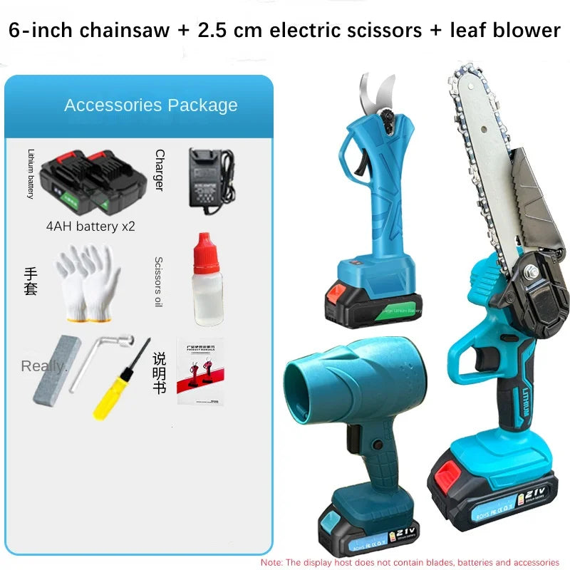 Gardening Electric Tools Electric Lawn Mower Chain Saw Telescopic Pole Electric Scissor Leaf Blower Handheld Garden Lawn Weeding