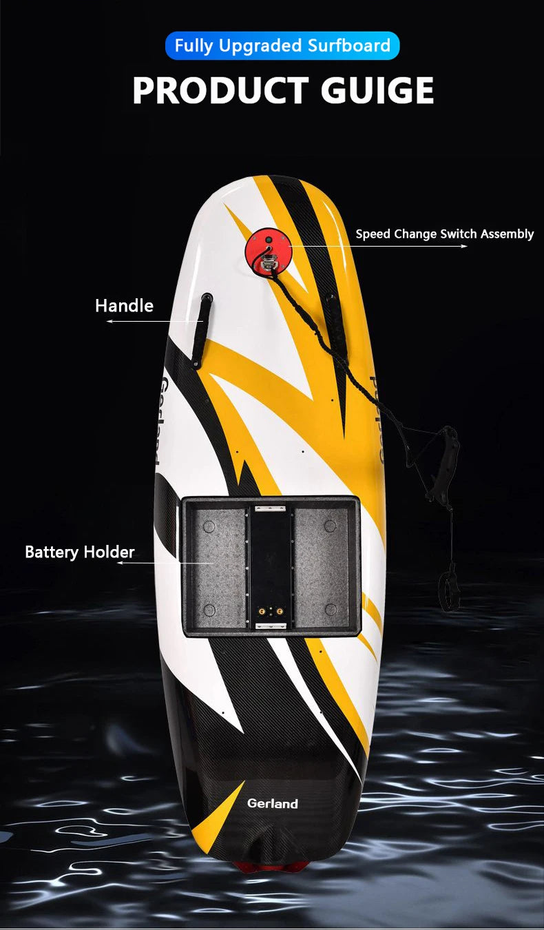 12KW high power motor carbon fiber battery agile electric surfboard