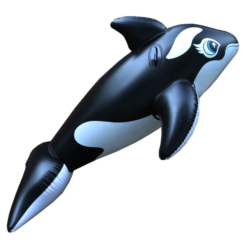 2026 Dolphin Shark Whale Inflatable Ride On Thickened PVC Black Float Water Play Toy For Adult Kids Pool Swimming Water Fun