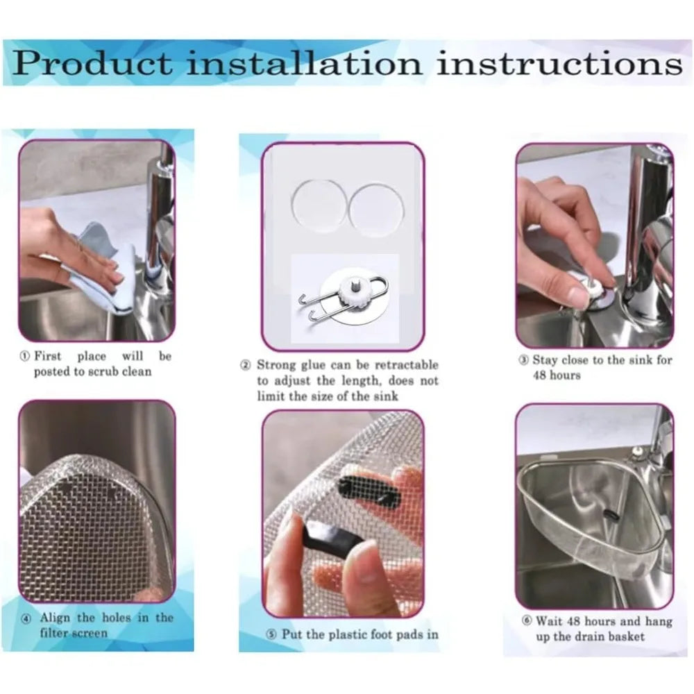 Kitchen Sink Stainless Steel Strainer Basket for Collecting Food Scraps Dishwasher Safe Kitchen Tool for Draining and Rinsing