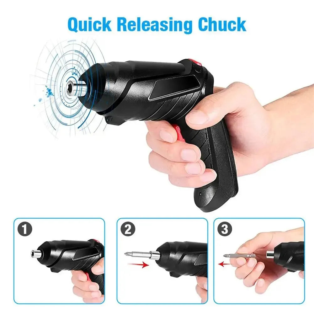 electric screw driver Mini Household Electric Drill Rotated Cordless Screwdriver  Power Tools Household Maintenance Repair