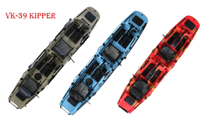 2025 Best 14FT Propeller Drive Fishing Kayak 550 LBS Modular Pedal Motor HDPE Tandem Experienced Surfing 2 Persons