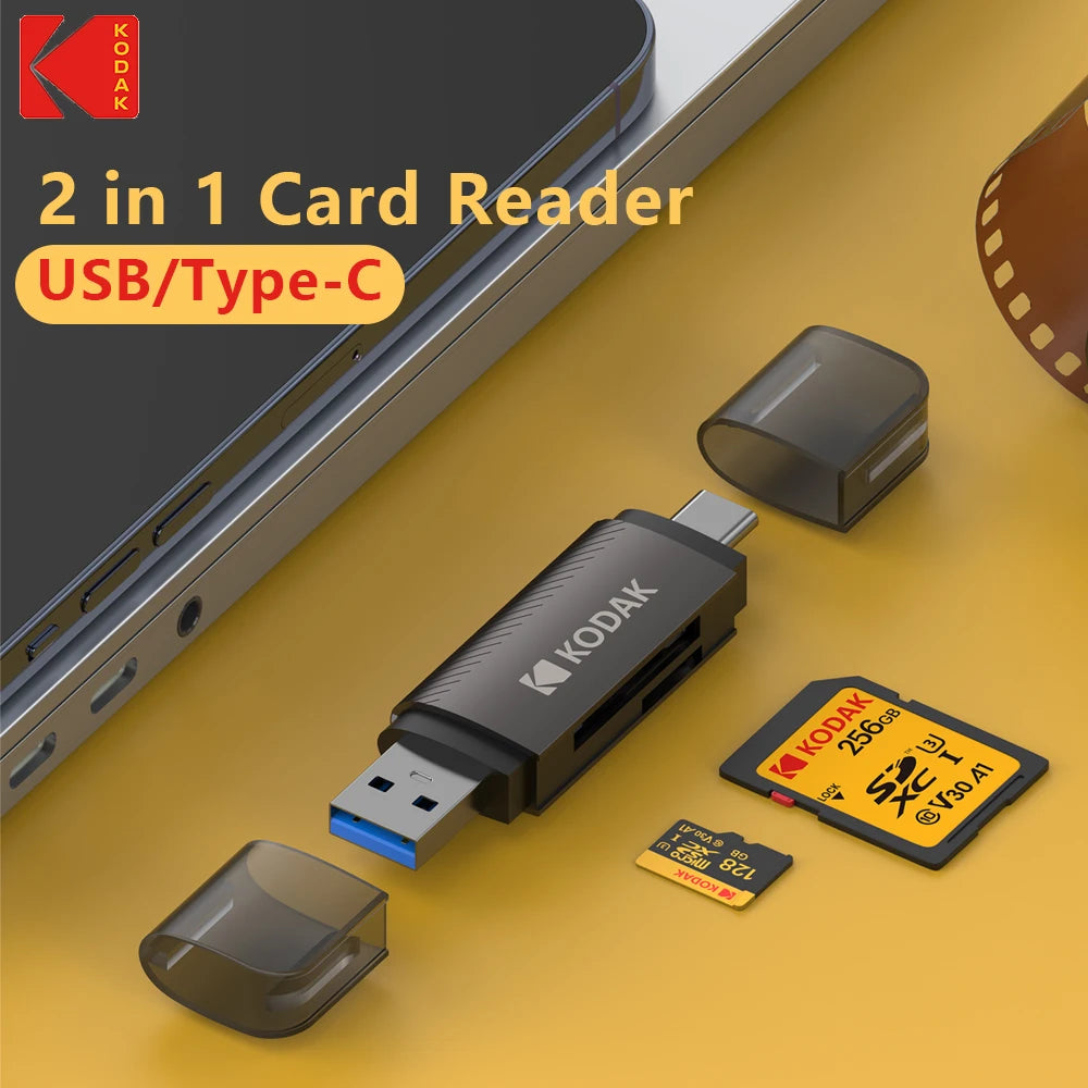 KODAK Micro SD 512GB 256GB Memory Card UP TO 100MB/s C10 U3 32GB 64GB 128GB TF Card 4K HD For USB Card Reader Adapter Microsd