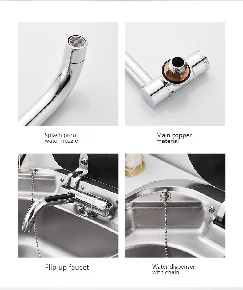 Kitchen Hidden Sink RV Caravan Motorhome Parts Stainless Steel Round Hand Wash Basin RV Kitchen Sink