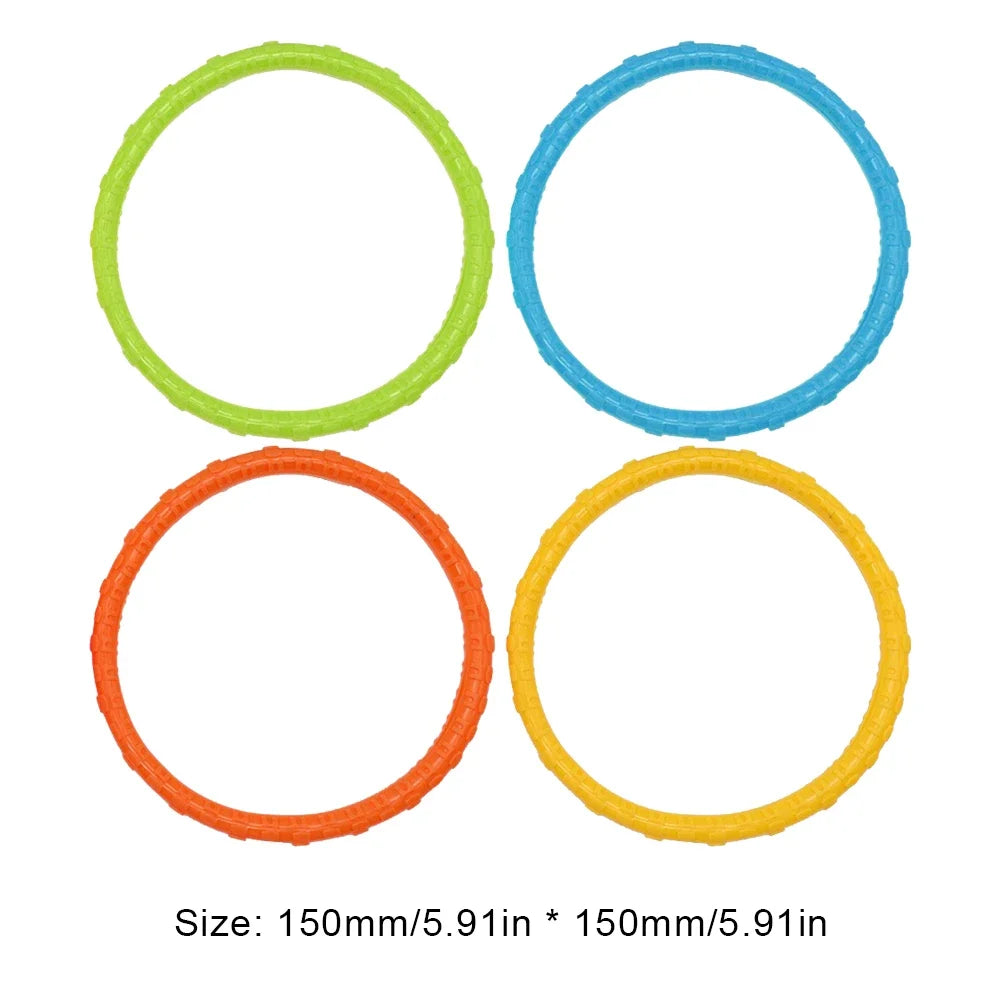 2pcs/set Through Door Diving Ring Funny Swimming Game Aids Reusable Underwater Swimming For Adults Kids Pool Through Rings