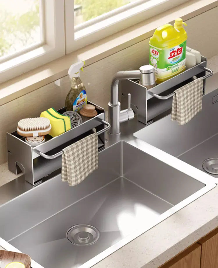 Kitchen Sink Stand Sponge Holder Dish Drainer Organizers Storage Accessories Shelf Storage Organizer Dish Drying Rack Gadgets