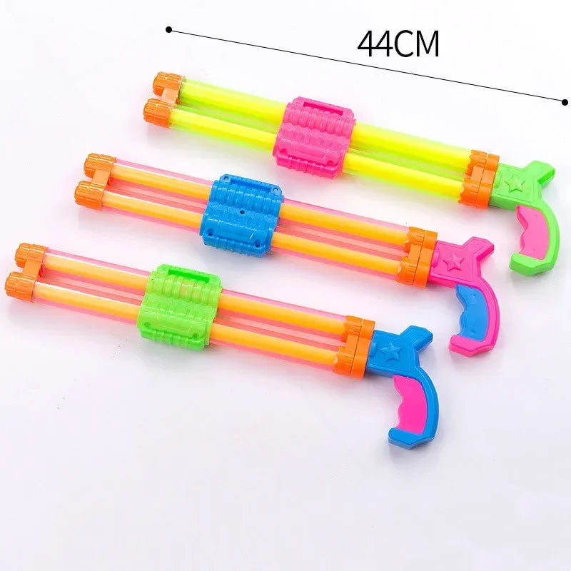 Water Guns for Kids Outdoor Fun Summer Pulling Type Water Swim Sprayer Toy Beach Double-Tube Water Outlet Water Shooter Toys