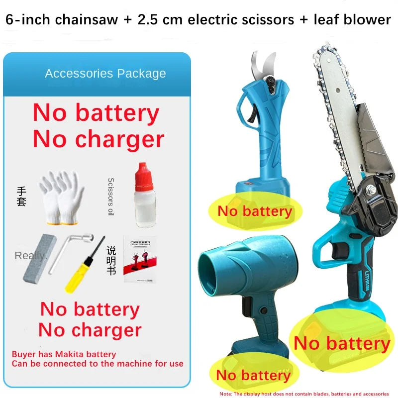 Gardening Electric Tools Electric Lawn Mower Chain Saw Telescopic Pole Electric Scissor Leaf Blower Handheld Garden Lawn Weeding