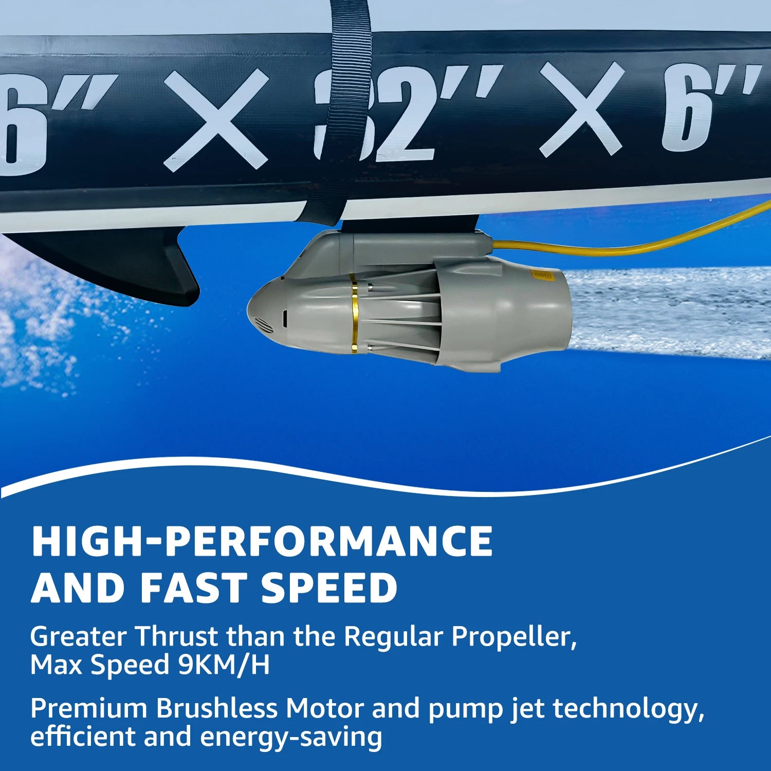 Kedean Underwater Thruster Motor for Kayak Boats Accessories, Electric Fins Propeller Stand Up Paddle SUP Surf Fishing Motor