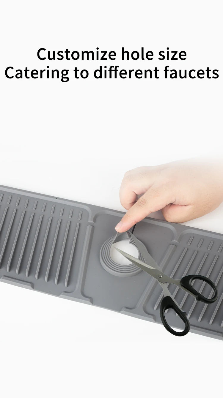 Kitchen Silicone Faucet Mat Faucet Water Catcher Mat Sink Splash Pad Countertop Protector Bathroom