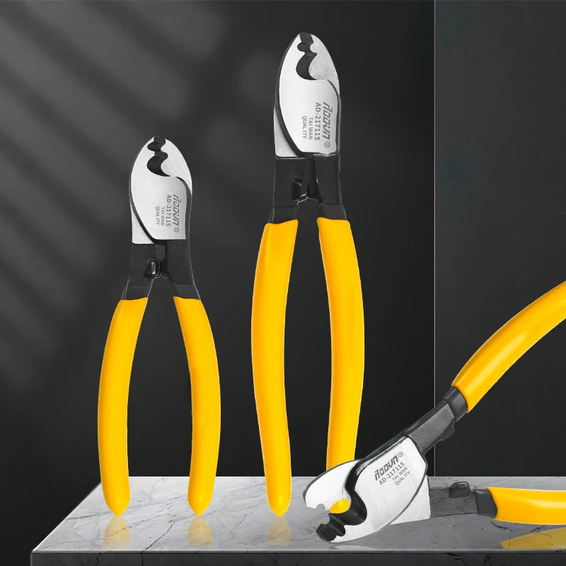 Electrician Professional Pliers Insulated Cable Cutter Shock Wire Stripper Tool Pliers Cable Scissors Hand Tools