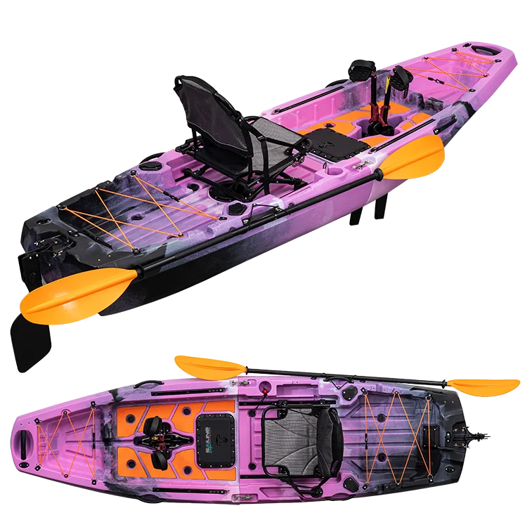 10FT 2 Section 1 Person Propeller Ocean Pedal Drive Kayak Modular HDPE Sea Kayak for Fishing LLDPE Hull Material Rivers