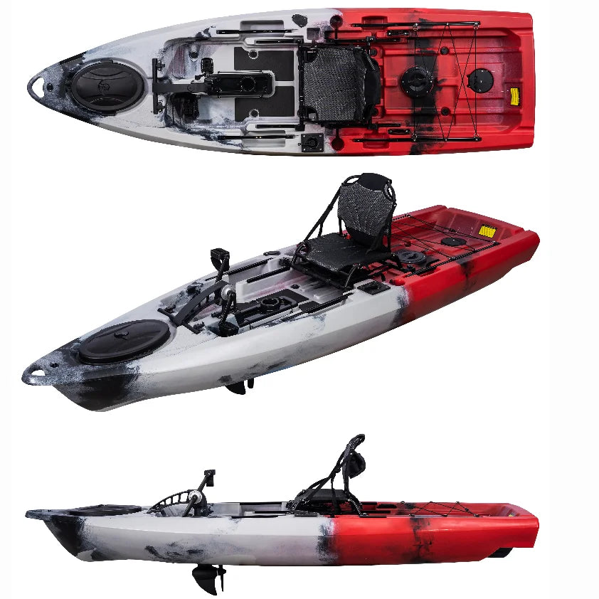 11ft Fishing Rotational Kayak With Propeller Pedal Drive Wide And Stable Sea Fishing Canoe
