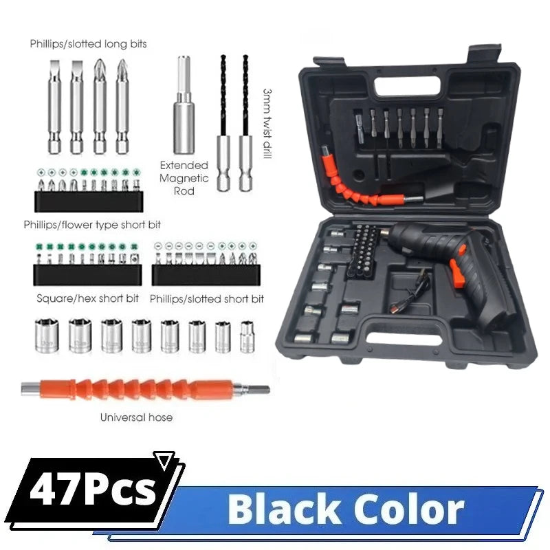 electric screw driver Mini Household Electric Drill Rotated Cordless Screwdriver  Power Tools Household Maintenance Repair