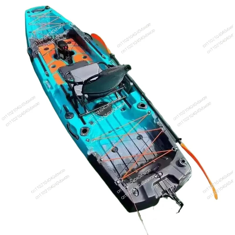 Folding Plastic Boats Fishing 2 Sectional Modular Kayak With Propeller Pedal and Chair