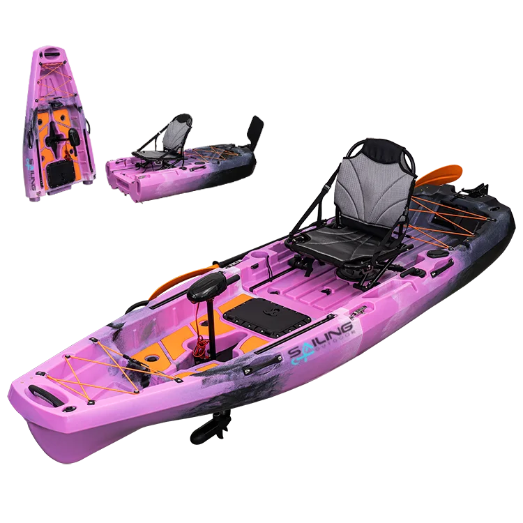 10FT 2 Section 1 Person Propeller Ocean Pedal Drive Kayak Modular HDPE Sea Kayak for Fishing LLDPE Hull Material Rivers