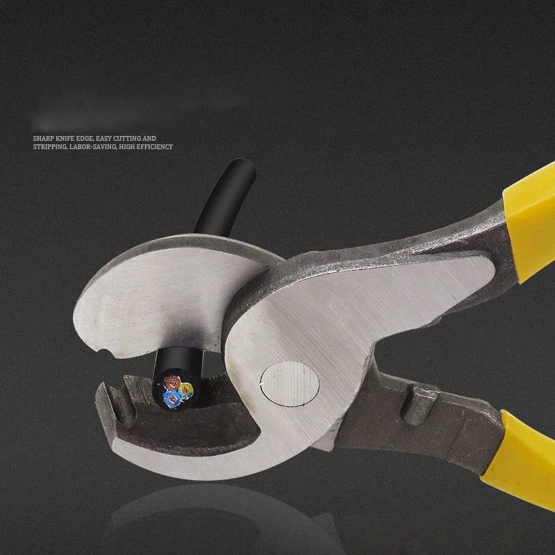 6 Inch Manual electrician cable cutter tool, multifunctional anti slip electrician pliers, labor-saving wire stripping pliers