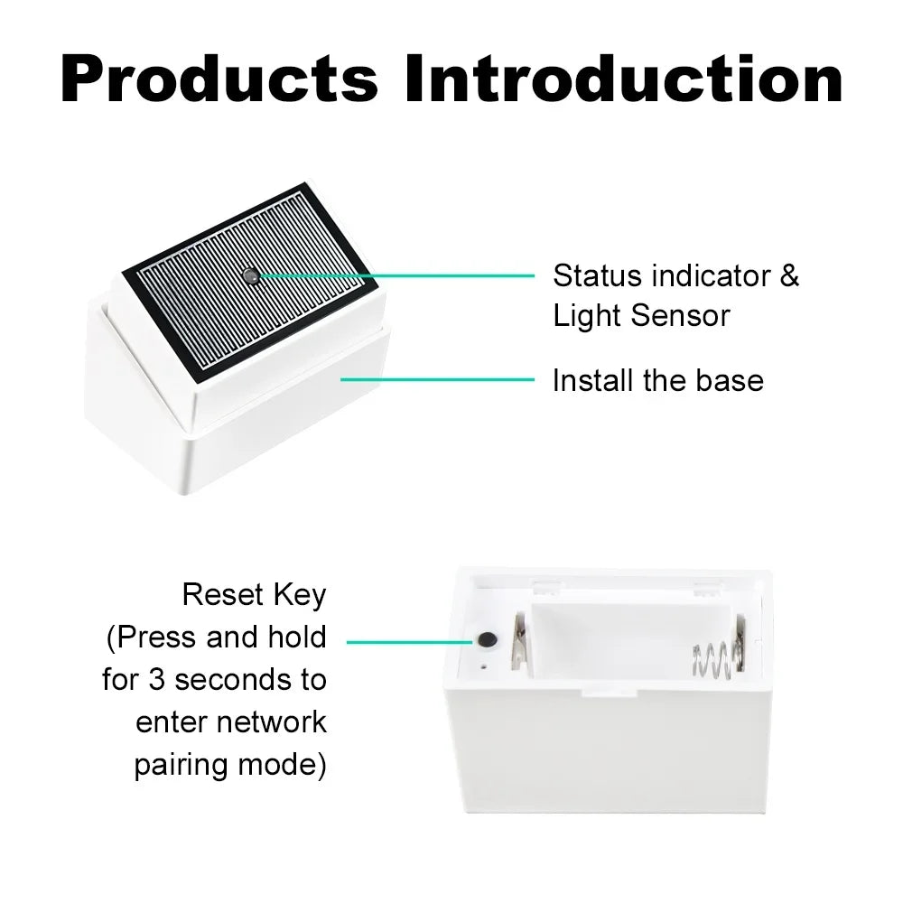 2 in 1 Tuya Zigbee Rain Sensor with Light Detector IPX4 Outdoor Waterproof Rain Detector work with Smart Life Home Assistant Z2M