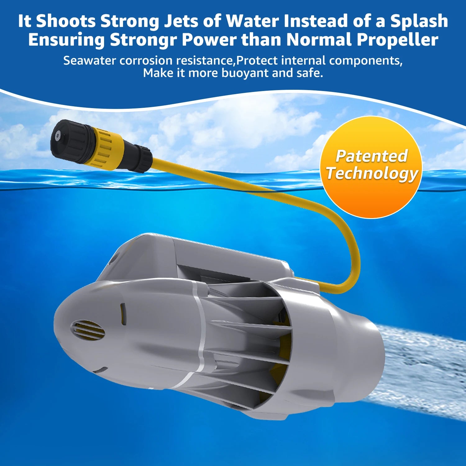 Kedean Underwater Thruster Motor for Kayak Boats Accessories, Electric Fins Propeller Stand Up Paddle SUP Surf Fishing Motor