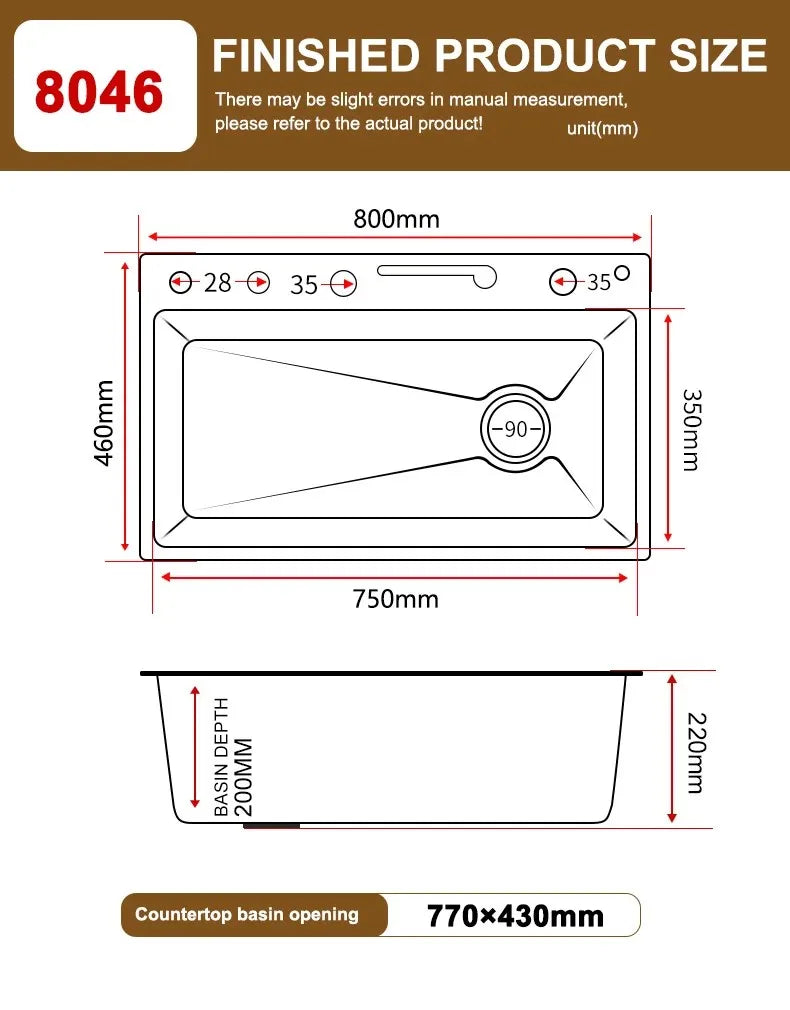 Stainless Steel Waterfall Kitchen Sink Digital Display Large Single Slot Dishwashing Sinks Overseas Warehouse Shipping