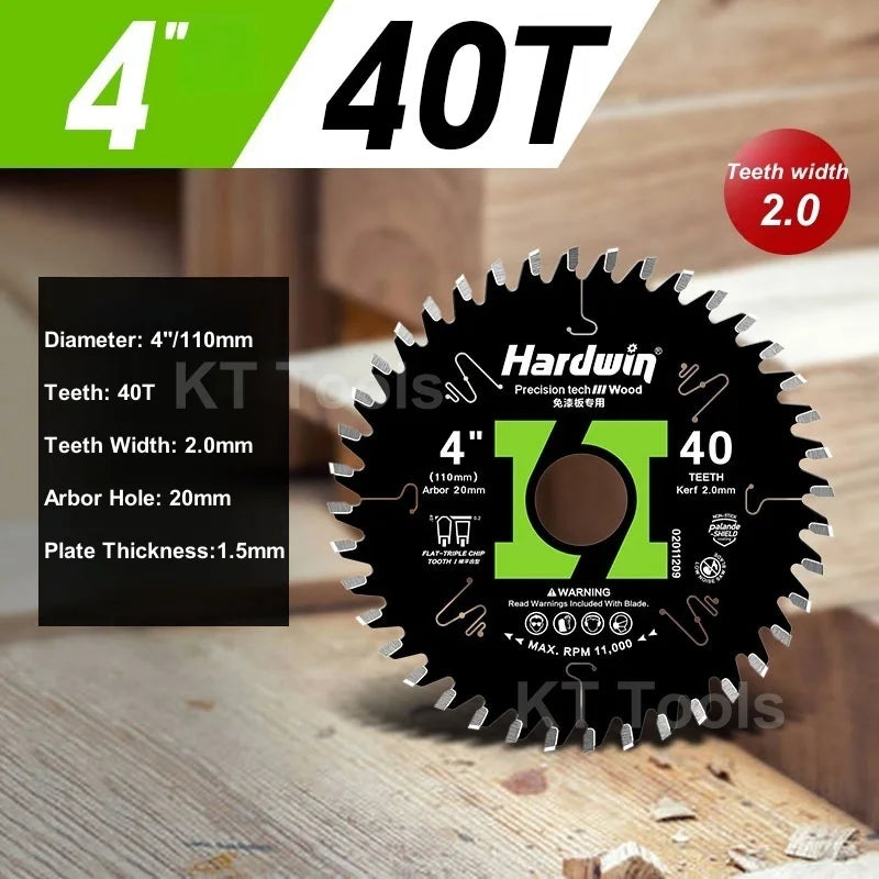 110/125/180/205/230mm Circular Saw Blade 2.0mm Teeth Kerf 40-96 Teeth Woodworking Cutting Saw Blades Disc for Cutting Wood Tools