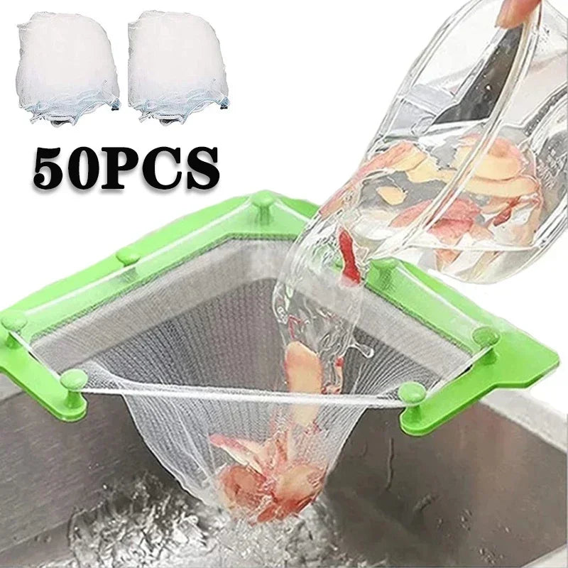 Kitchen Triangle Sink Filter Drain Vegetable and Fruit Drain Basket  Suction Cup Rack Kitchen Storage Sink Garbage Filter Rack