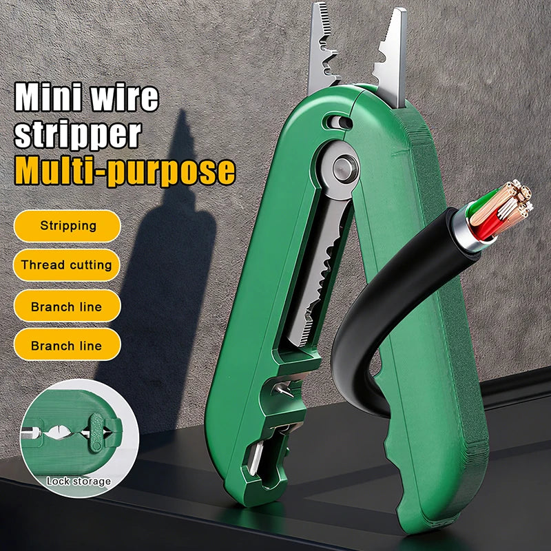 Electricians Tools Set: Multifunction Plier, Wire Stripper, Mini Cable Cutter for DIY Repair