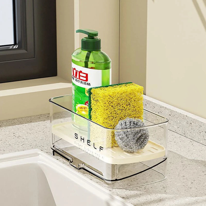 Kitchen Organizer Sink Cleaning Tools Storage Rack Kitchen Multifunctional Drain Rack for Sponge Cleanser Organizer